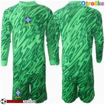 Otroške Nogometnih dresov Brazilija Vratar Domači Copa America 2024 Dolgi rokavi (+ hlače)